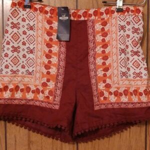 Hollister Boho red shorts - Size 5 JR -  NWT